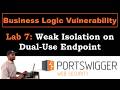 Business Logic 7 | Weak Isolation on Dual-Use Endpoint #portswigger