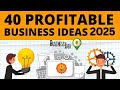 Top 40 Profitable Business Ideas to Start Your Own Business in 2025