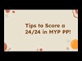 Tips to Score a 24/24 in MYP Personal Project!