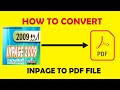 How to convert Inpage file to Pdf file