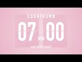 7 Minute Countdown Timer 🌸 Flip Clock with Simple Beeps 🔔