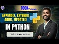 Lec-63: Append(), Extend(), Add(), Update() in Python 🐍 with Execution 💻🙇