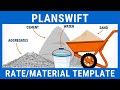 PlanSwift Template | Rate \u0026 Material Analysis | Part \u0026 Assemblies