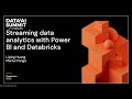 Streaming Data Analytics with Power BI and Databricks
