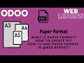 How to create paper format in Odoo | Document Layout | Odoo Qweb PDF Report