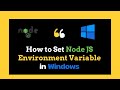 How to setup Node JS PATH Environment Variable In Windows 11 in 2024