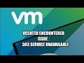 vmware vcenter 503 service unavailable