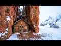How He Positioned His Cabin Between Two Rock Faces — And Let the Stone Do the Heating for Free
