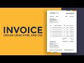How to Make a Modern Invoice Design Using HTML and CSS | Invoice Design Tutorial | Bridge Code