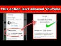 this action isn't allowed youtube | How To Back Suspend YouTube Channel | this action isn't allowed