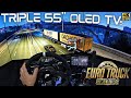 ETS 2 Triple Screen Setup - Early morning job | Fanatec CSL DD