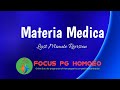 Materia Medica | Last Minute Revision - Part I | Dr. Priyanka