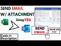 Send Email with Attachment (Invoice) using Excel VBA Button