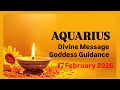 AQUARIUS-💫Divine message \u0026 goddess Guidance🦄17 February2026 #hinditarot #Aquarius tarot #dailytarot 
