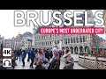 BRUSSELS, Belgium 🇧🇪 Sightseeing in Europe’s Capital | 4K Walking Tour