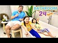 STAY IN THE BATHROOM FOR 24 HOURS CHALLENGE | KAYCEE \u0026 RACHEL in WONDERLAND FAMILY