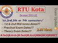 RTU Odd sem Exam Update 2021 22🔥| RTU Kota