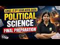 Political Science Final Preparation  | CHSE +2 2nd Year Arts 2026 | Last Minute Revision #chse2026