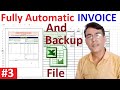 Fully Automatic Invoice and Auto Backup in excel part - 2 | Automatic Billing Invoice in excel