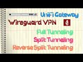 Wireguard VPN - Full Tunneling vs Split Tunneling vs Reverse Split Tunneling (Ubiquiti UniFi)