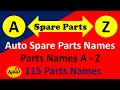 CAR Parts | Names of Parts of a Car in English with Pictures | Auto Parts | 115 Parts in English |