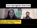 Java Spring Boot 4 Years Experience Interview