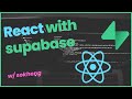 React with supabase 1: setup, basic authentication