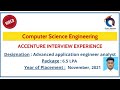 Complete Accenture Interview Experience | CSE | Advanced Application Engineer Analyst | 6.5 LPA