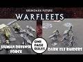 Warfleets solo play- Human Defense Force vs Dark Elf Raiders - One Page Rules