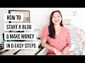 How to Start a Blog \u0026 Make Money in 6 Easy Steps