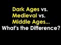 Dark Ages vs. Middle Ages vs. Medieval - What's the Difference?