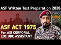 ASF ACT 1975 mcqs asf test mcqs asf test preparation | Asf written test preparation 2026 
