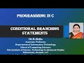 Branching statements in Programming in C