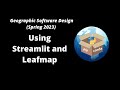 GEOG-510 Week 15 - Using Streamlit and Leafmap