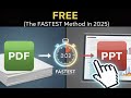 How to Convert PDF to PPTX PowerPoint Online for FREE (The FASTEST Method)