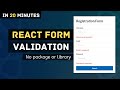 Form Validation using React | React Forms Handling \u0026 Validation Tutorial | React Sign up Form