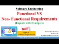 SE 13 : Functional VS Non- Functional Requirements with Examples| Requirement Engineering
