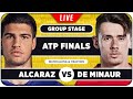 ALCARAZ vs DE MINAUR • ATP Finals 2025 • LIVE Tennis Watchalong