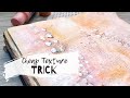 DIY texture in art journal | Simple and soft page for beginners