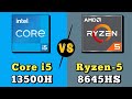 Core i5 13500H vs Ryzen 5 8645HS Processor 🔥 || Intel Core i5 13500H vs AMD Ryzen 5 8645HS