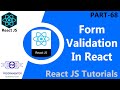 68 | React Form Validation | Form Validation In React | Regular Expression Validation (Hindi/Urdu)