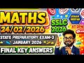 10th SSLC 2026 MATHS PREPARATORY EXAM-3 FEBRUARY 2026 FULL KEY ANSWERS 24/02/2026 by UDAAN DEEPAK