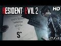 Resident Evil 2 Remake - Leon A: HARDCORE Rank S+ Story Gameplay PS4 PRO (No Cutscenes)