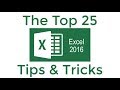 Top 25 Excel 2016 Tips and Tricks