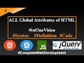 All HTML Global Attributes | In One Video | Complete Web Development | HTML|CSS|JAVASCRIPT | Hindi