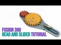 Fusion 360 Tutorial: Gear and Slider Modeling