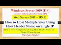 Windows Server 2019 - (IIS) How to Host Multiple Sites Using Host Header Name on Single IP - 15
