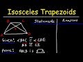 Two Column Proofs - Proving Isosceles Trapezoids - Geometry