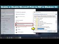 How to Enable or Disable Microsoft Print to PDF in Windows 10 PC \u0026 Laptop