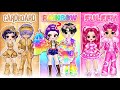 Huntrix \u0026 Saja Boys: Cardboard vs Fluffy vs Rainbow Couples Contest! | DIY Fashion Paper Dolls